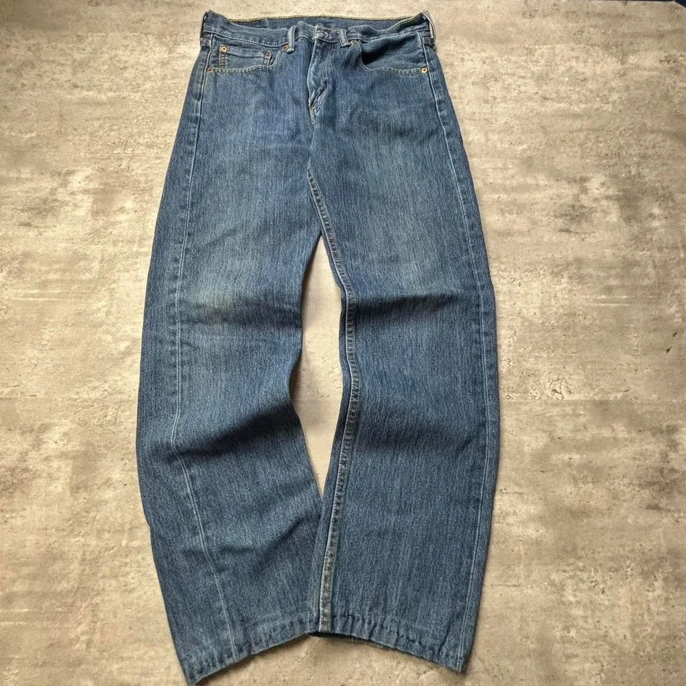 Levi's 505 Jeans Mens 32x30 Blue Y2K Baggy Faded Worn In Straight Leg